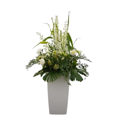 Bodenvase in Kunststoff – Floristik mieten bei Unique Event Rental Hamburg