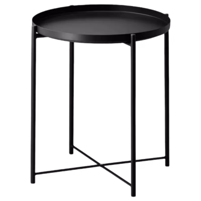 Loungetisch Boston in schwarz, Metall – Loungetische / Bistrotische mieten bei Unique Event Rental Hamburg