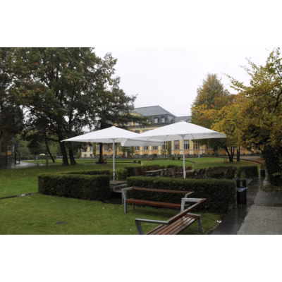 Regenrinne für Schirm 4 x 4m in weiß – Schirme mieten bei Unique Event Rental Hamburg