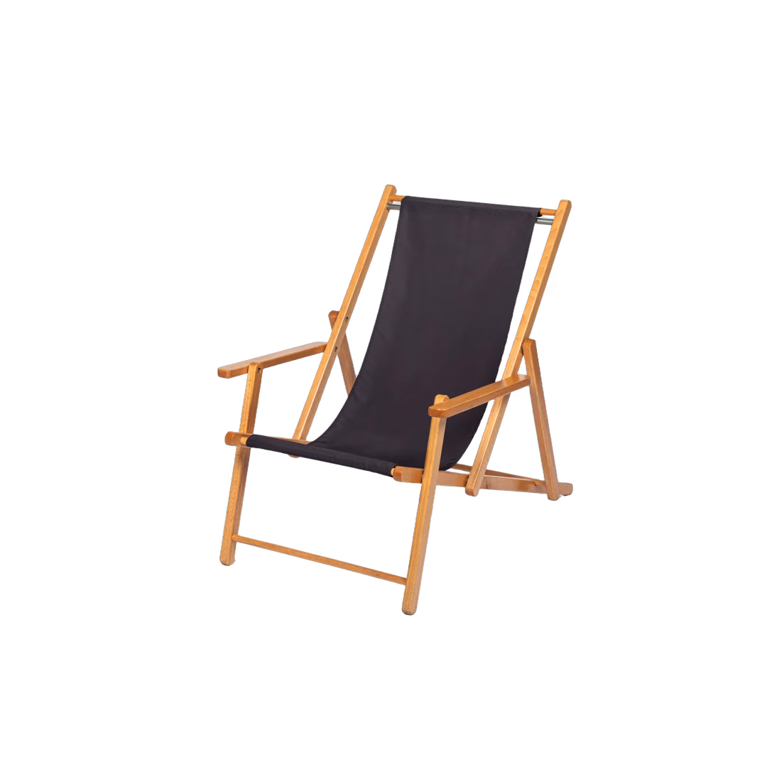 Liegestuhl schwarz in schwarzer Bezug – Frühling / Sommer mieten bei Unique Event Rental Hamburg