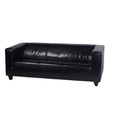 Cosmo Sofa 3-Sitzer schwarz – Sofas mieten bei Unique Event Rental Hamburg
