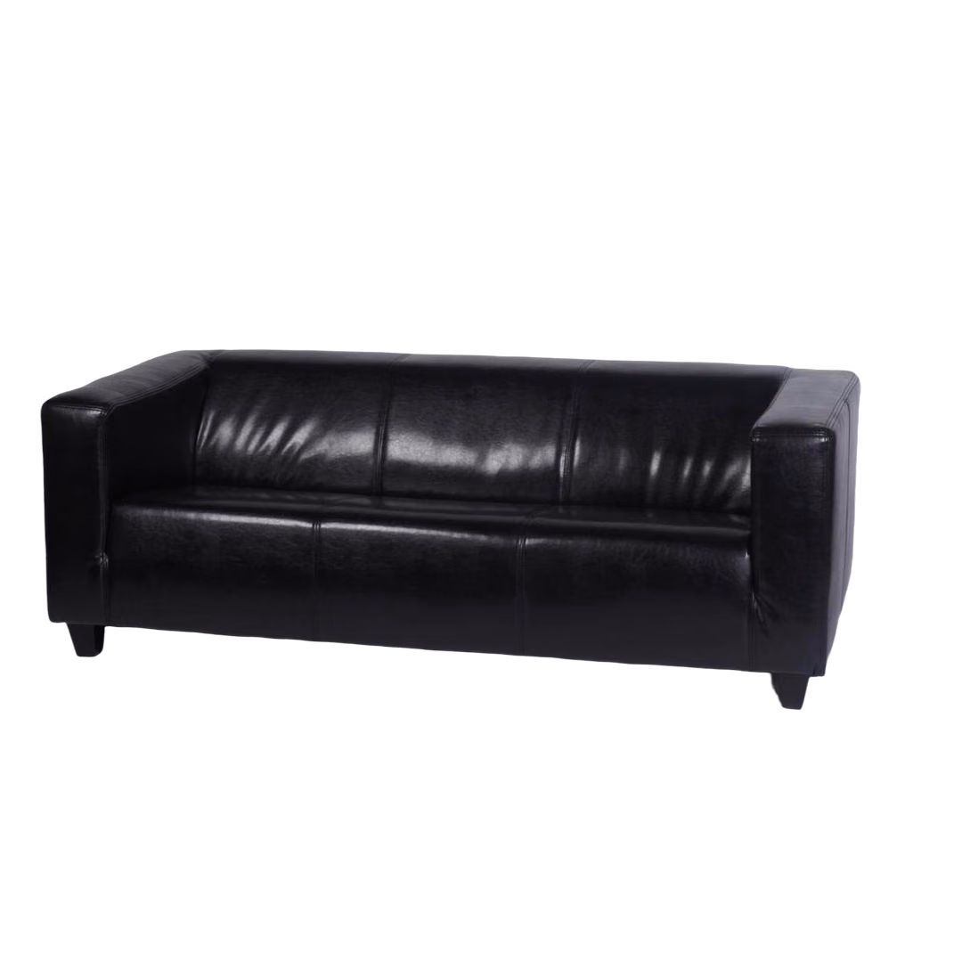 Cosmo Sofa 3-Sitzer schwarz – Sofas mieten bei Unique Event Rental Hamburg