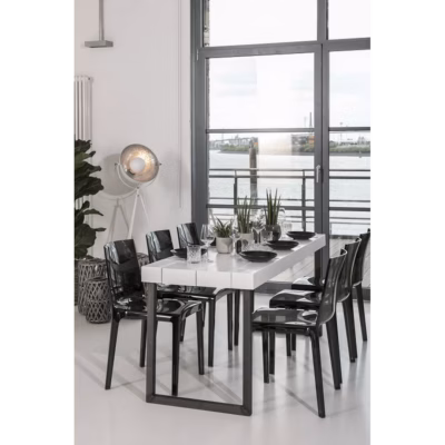 Dinnertisch Sylt Steel white – Bankett- und Dinnertische mieten bei Unique Event Rental Hamburg