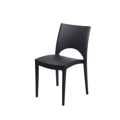 Stuhl Apollo schwarz in Kunststoff – Stühle / Bänke / Zubehör mieten bei Unique Event Rental Hamburg