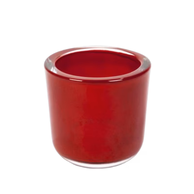 Red Bowl in Klarglas rot – Windlichter / Kerzenleuchter mieten bei Unique Event Rental Hamburg