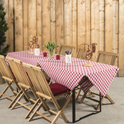 Tischdecke rot/weiß – Oktoberfest mieten bei Unique Event Rental Hamburg