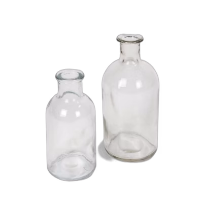 Flaschenvase in Glas – Vasen mieten bei Unique Event Rental Hamburg
