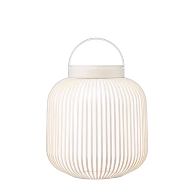 LED-Loungelaterne Miami silk-grey 30 cm in Eisen / Aluminium – Lampen mieten bei Unique Event Rental Hamburg