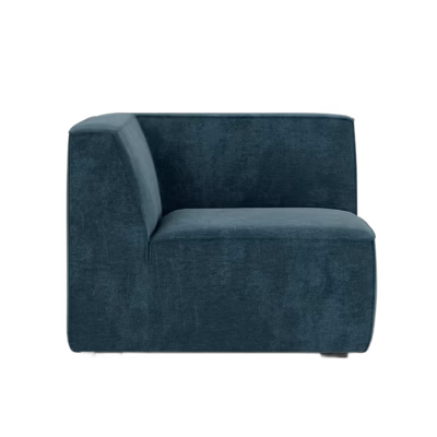 Sofamodul Soho links in Blaugrün – Sofas mieten bei Unique Event Rental Hamburg